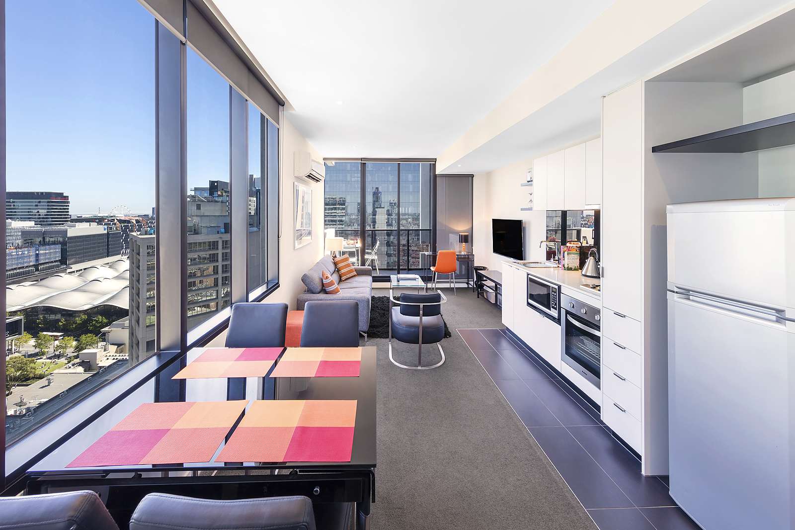 Actual Photos of a 1 Bedroom with Balcony Aura On Flinders Serviced Apartments 261-Acacia-Global-Trading-PTY-LTD-accomodation-4