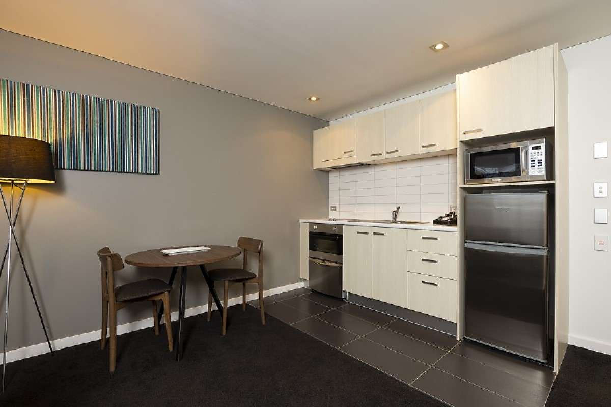 Actual Photos of a 1 Bedroom Apartment | Balcony Nesuto Stadium Hotel and Apartments 309-Waldorf-Stadium-Apartment-Hotel-accomodation-Auckland-CBD