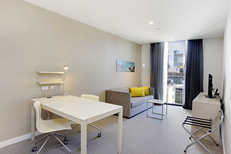 Actual Photos of a 1 Bedroom Deluxe The Bourke Residence 65-Ascott-International-Management-(Australia)-Pty-Ltd-accomodation-4