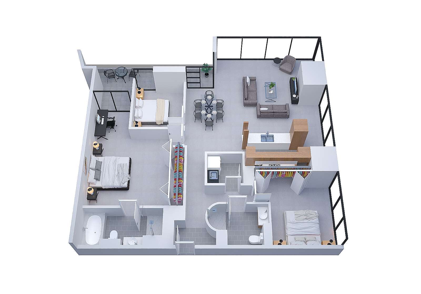 Apartment 7 at Eureka Tower Serviced Apartments Southbank Accommodation ...