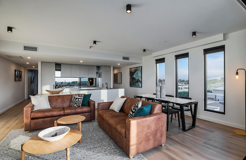 Actual Photos of a 2 Bedroom 2 Bathroom Balcony KT Apartments 505-The-Trustee-for-99-King-William-Street-Unit-Trust-accomodation-285