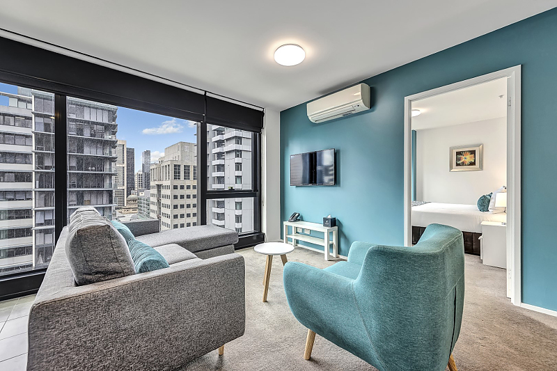 Actual Photos of a 2 Bedroom Apartment Pegasus ApartHotel 477-Ideal-Suites-Pty-Ltd-accomodation-4