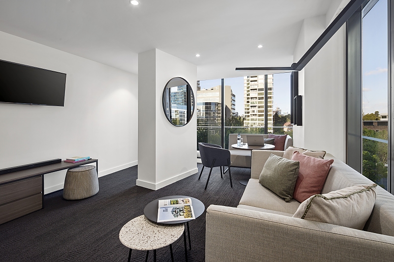 Actual Photos of a Two Bedroom Quest St Kilda Road 338-QSKR-Pty-Ltd-accomodation-Melbourne-CBD