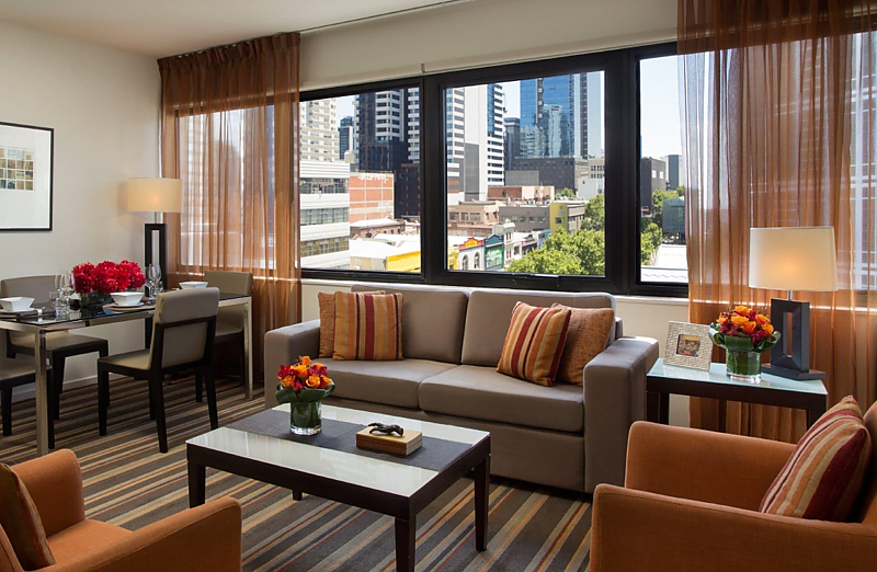 Actual Photos of a 2 Bedroom | 2 Bathroom Urban Apartments Melbourne on Elizabeth 509-Urban-Apartments-Melbourne-on-Elizabeth-accomodation-4