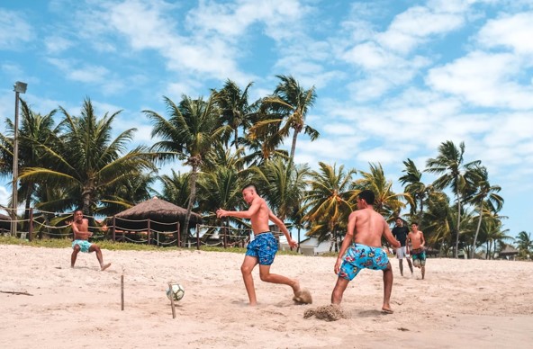 tourists in the beach