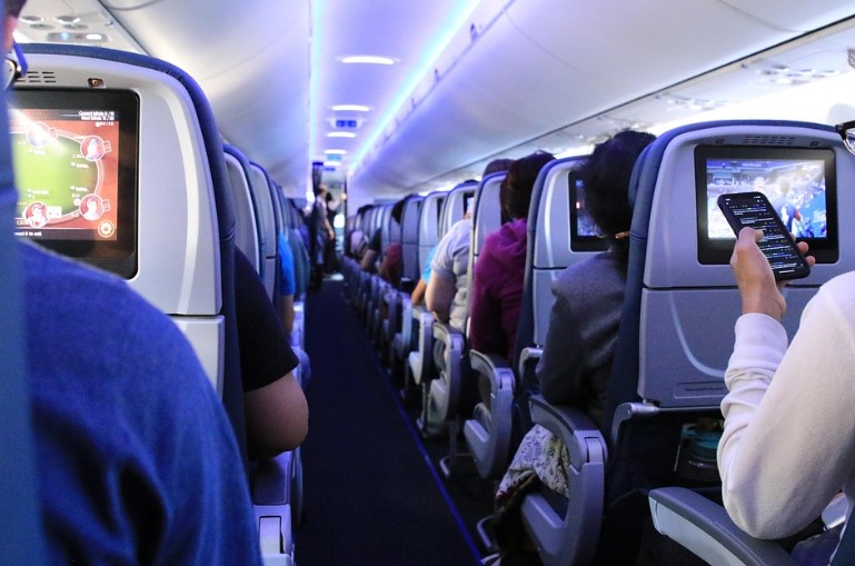 passengers in airplane