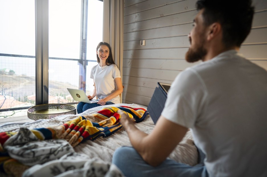 Happy couple enjoying time together