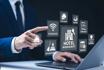 Digital hotel management system interface for modern hospitality