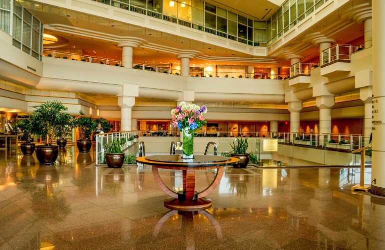 hotel lobby