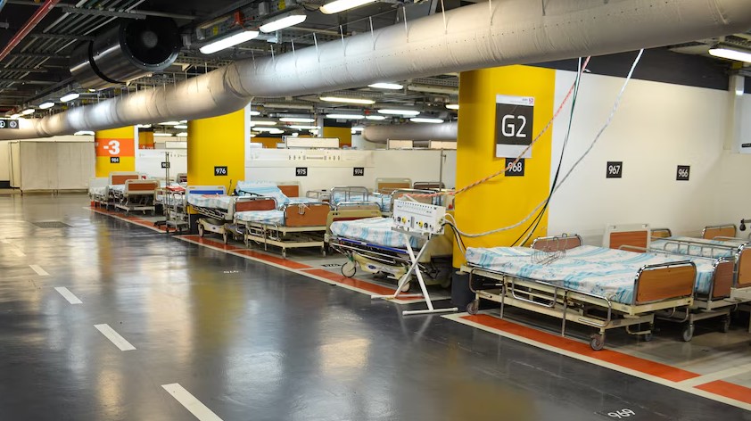 underground hospital in Haifa parking lot