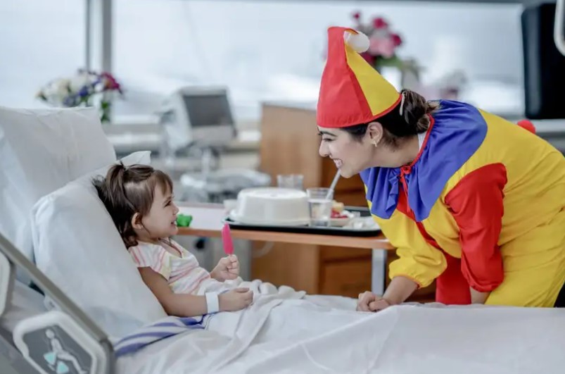 clown visit in hospitals