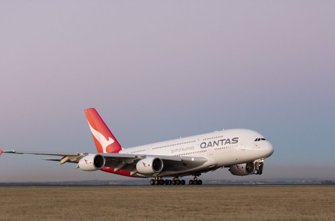 Qantas plane route from Brisbane to Palau