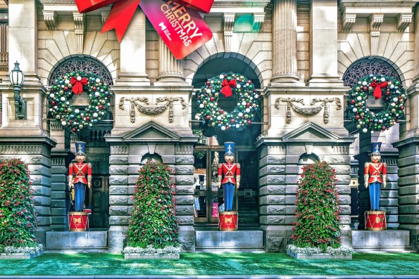 Melbourne Town Hall decor for Christmas